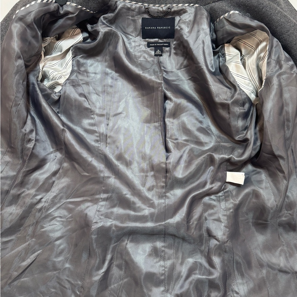 Banana Republic Women's Charcoal Gray Double-Breasted Peacoat - Picture 8 of 10